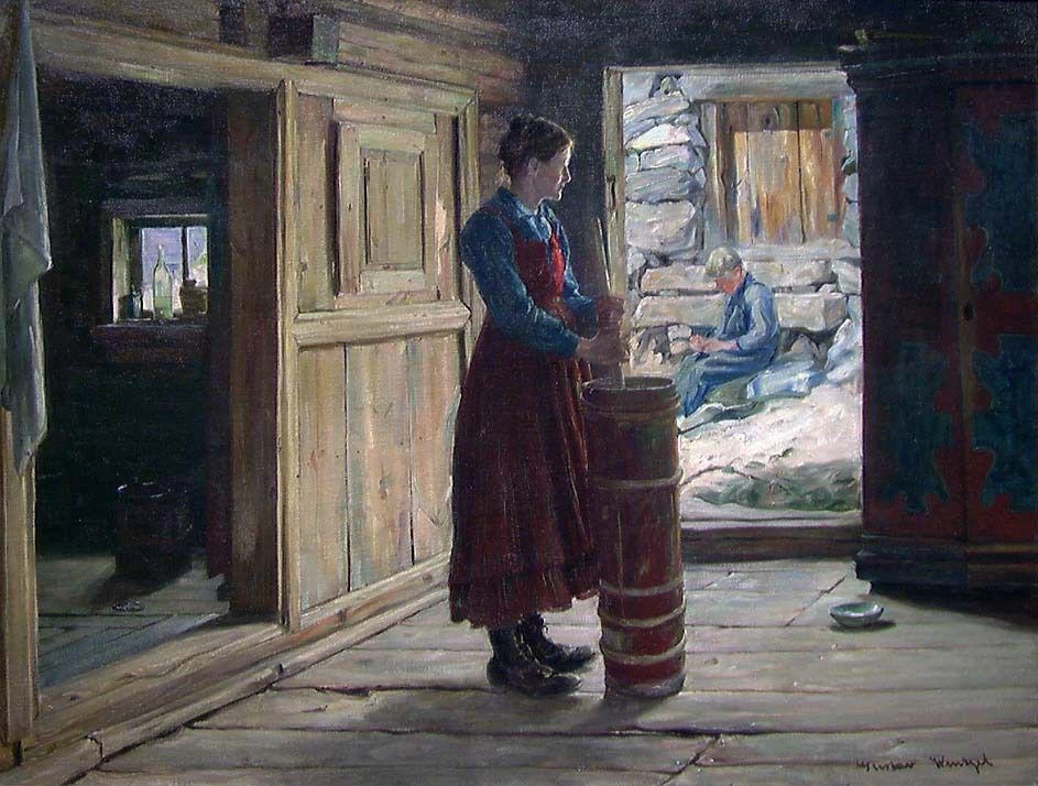 Donna che fa il burro - The National Museum, Oslo